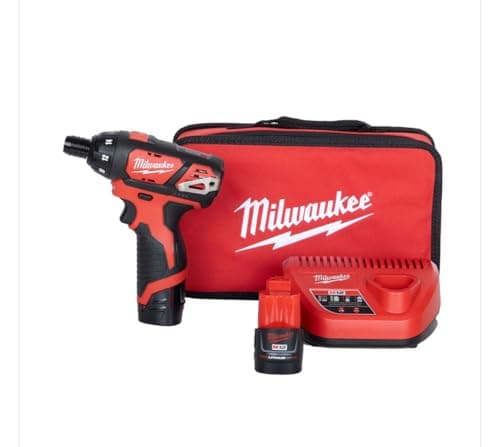 Milwaukee 2401-22 M12 12-Volt Lithium-Ion 1/4 in. Hex Cordless Screwdriver Kit