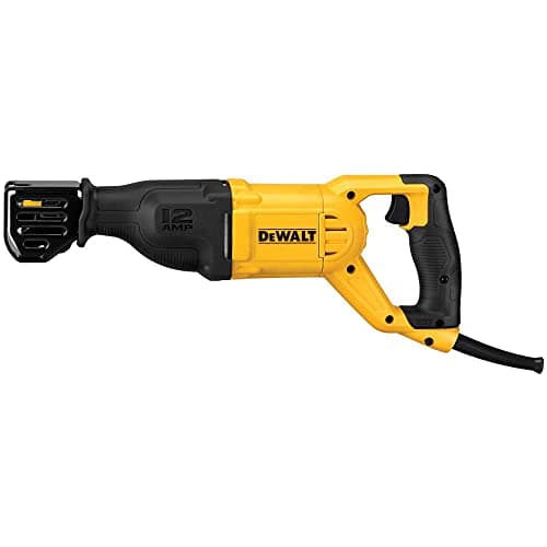 DEWALT Reciprocating Saw, 12 Amp, 2,900 RPM, 4-Position Blade Clamp, Variable Speed Trigger, Corded (DWE305)