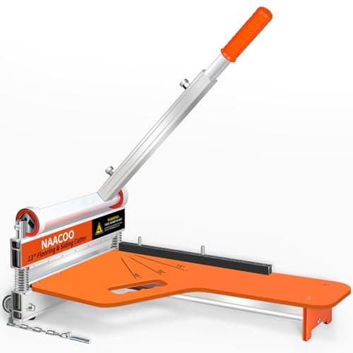 NAACOO Laminate/Vinyl Floor Cutter, 13” Vinyl Plank Cutter with Wheel – Just 1 Step Meet Angle&Length Cutting, Flooring Tools - Cuts Laminate Floor, Engineer Wood, LVP/T, VCT, SPC, WPC