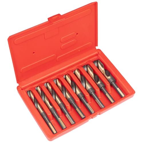 VALYRIANTOOL 8PCS Cobalt Drill Bits Set HSSCO M35 S&D Twist Drill Bits for Stainless Steel 1/2" Reduced Shank 135-Degree Split Point 9/16" to 1"
