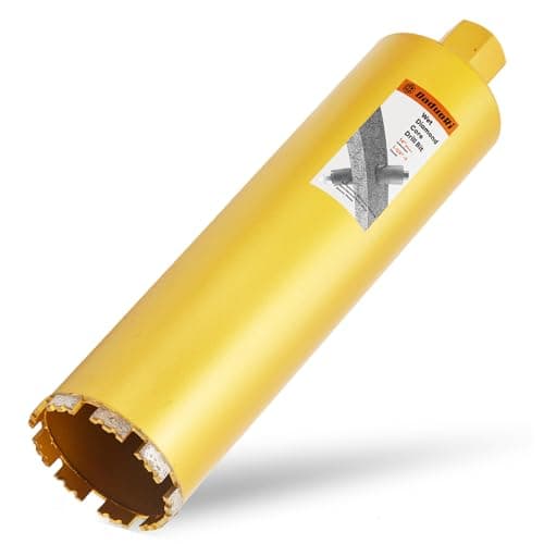 4 Inch Wet Core Drill Bits, DaduoRi 4" Core Bit for Concrete, 14" Drilling Depth, 1-1/4"-7 Thread Diamond Core Bit for Cured Concrete with Rebar, Hard Masonry, Brick Block, Stucco, Stone (102mm)