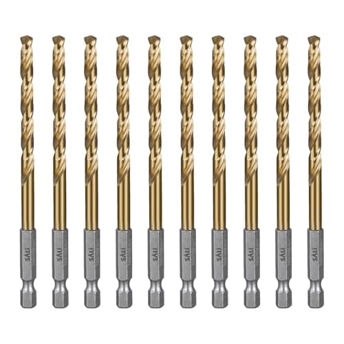 SALI Cobalt Drill Bit Set,10 Pack 7/32 Inch High Speed Steel Hex Shank Jobber Drill Bits, for Hardwood, Aluminum,Metal,Copper,Alloyed Steel