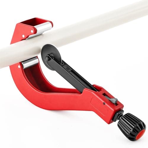 Teenyyou Heavy Duty Tubing Cutter for Plastic Pipe 1-7/8 to 4-1/2" Manual 12-inch Aluminum Pipe Cutter Tool with Blade for Cutting Plastic PPR PE Tubes
