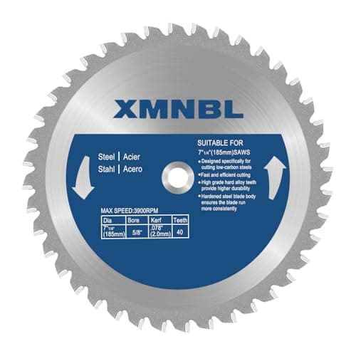 7-1/4 Metal Cutting Circular Saw Blade, Replacement for Evolution 7-1/4 Metal Cutting Saw Blade,Compatible with Evolution EVOSAW180HD | Rage-B | EVOSAW185HD | S185CCS | RAGE4 Saw,7-1/4 Inch 40 Teeth