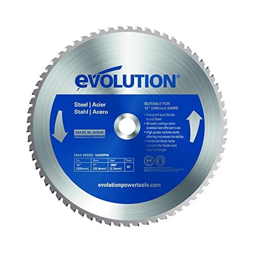 Evolution Power Tools, Professional Blade for Cutting Mild Steel and Ferrous Metal, TCT Saw Blade 10 Inch, Wen, Table Saw Accessories, 52-Teeth, 1 Inch Arbor, 10BLADEST, One Per Pack