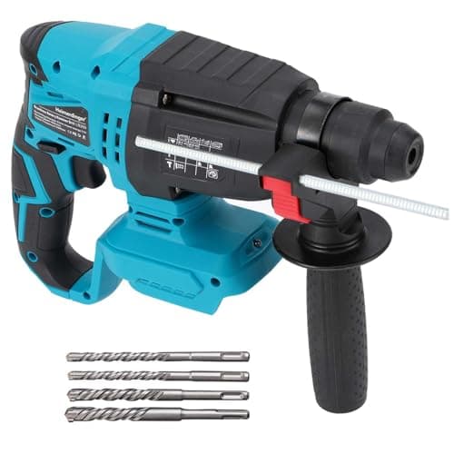 SDS-Plus Rotary Hammer Drill for Makita 18V Battery, Max Drilling Diameter 1-1/8", 2 Joules Cordless Hammer Drill for Concrete Masonry, Stones, Cement, Tool Only