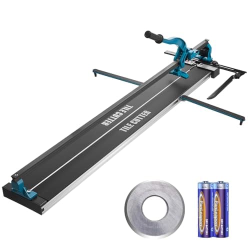 VEVOR Manual Tile Cutter, 48 inch, Porcelain Ceramic Tile Cutter with Tungsten Carbide Cutting Wheel, Infrared Positioning, Anti-Skid Feet, Durable Rails for professional installers or beginners