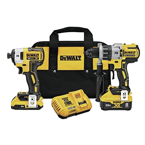 DEWALT 20V MAX XR Cordless Drill Combo Kit, Hammer Drill & Impact Driver with Battery and Charger Included, Power Detect Technology (DCK299D1W1)