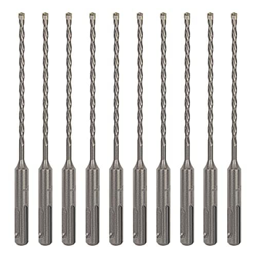 Sabre Tools 10-Pack 5/32 Inch x 6 Inch SDS Plus Rotary Hammer Drill Bits, Carbide Tipped for Brick, Stone and Concrete (5/32” x 4" x 6")