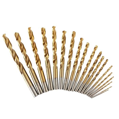 Hymnorq 19-Piece Metric Twist Drill Bit Set (1.0mm-10mm), Budget-Friendly HSS 4241 Roll-Forged Drill Bits with Anti-Rust Gold Finish, Straight Shank for Wood, Plastic & Soft Metals