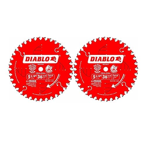 Freud D0536X Diablo 5-3/8-Inch 36 Tooth ATB Finish Cordless Trim Saw Blade (2 Pack)